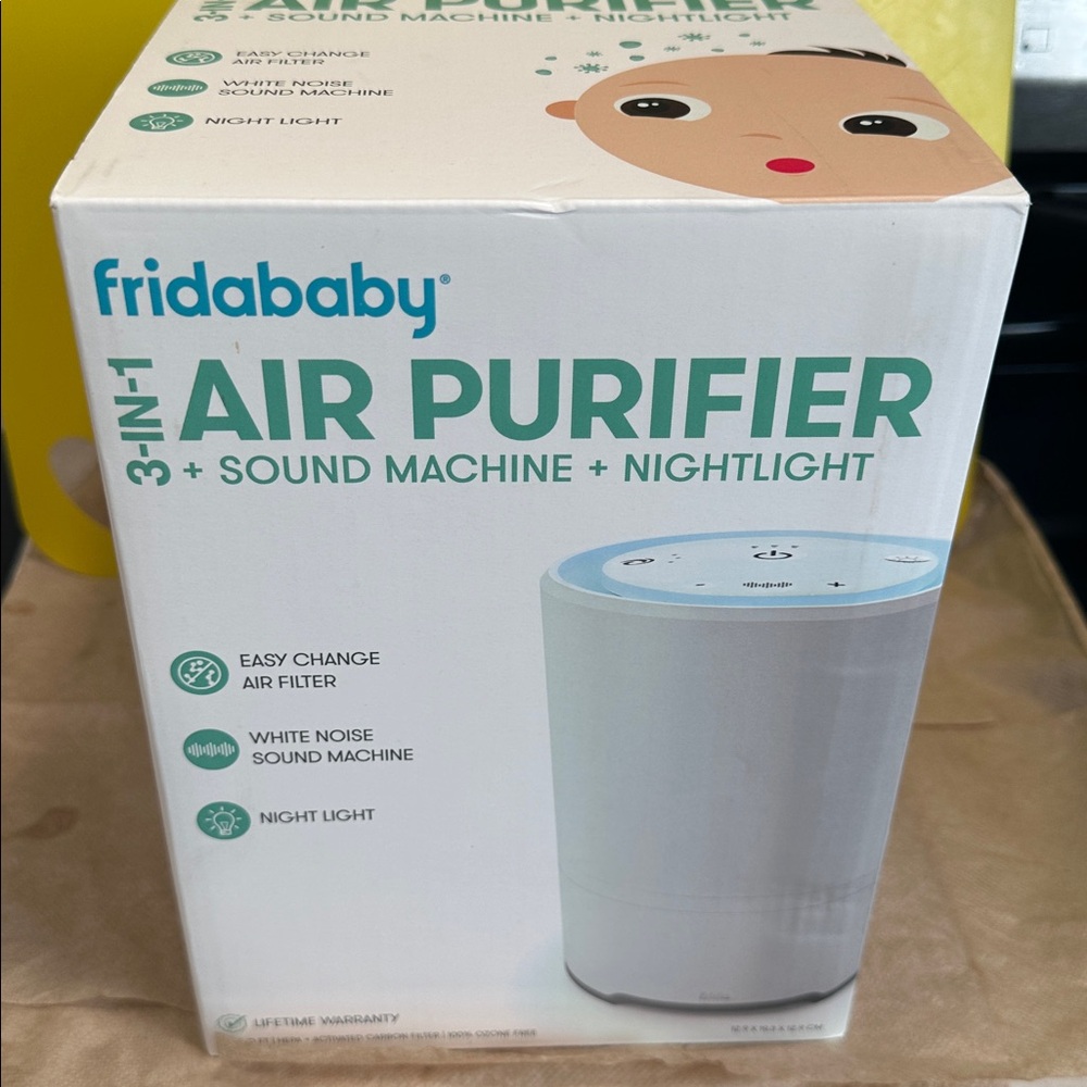 Fridababy 3-in-1 Air Purifier with Sound Machine and Nightlight - White